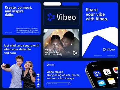 Short Video Platform for content creators icon like tiktok logo minimal modern logo reel reels tiktok logo vibeo video logo viral reel
