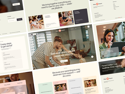 Parenting & Wellness Platform Website healthcarewebsite healthtechdesign healthtechui landingpagedesign medicalwebdesign modernwebdesign parentingdesign parentingplatform parentingwebsite parentsupportapp responsivedesign uidesign uiuxdesign uxdesign webdesign webflowdesign webui wellnesswebsite