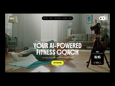 Zivo- Personal fitness coach branding coach web design fitness fitness coach fitness coach web fitness landingpage graphic design hero inspiration landing page modern design motion graphics trendy design ui ui design uidesign uiux website