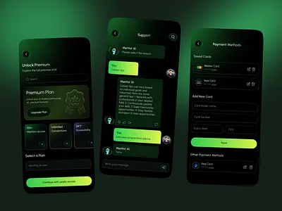 Mentor AI App – Master Every Skill ai app design ai assistant app ai bot app ai business app ai chat ai chat bot ai mentor chat chat generator chat app chatbot grow with ai learn with ai mentor ai messaging app mobile mobile app personal growth app ui ux