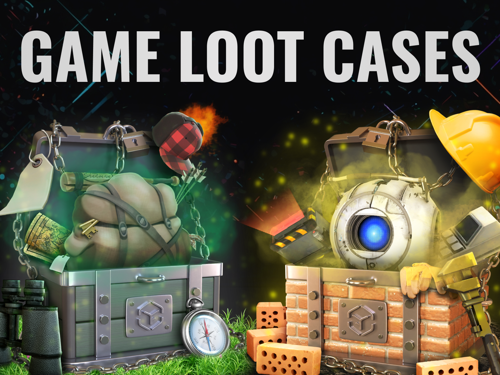 Example of Game Loot Cases. 3D Chest Pack