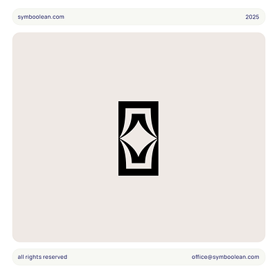 Logo 22 / 365 - daily AI logo challenge ai door enclojurement identity logo symbol symboolean symboolean.com transformation