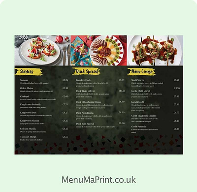 A5 Menu | Leaflet Printing - A5 Takeaway Menu | MenuMa Print a5 leaflet printing