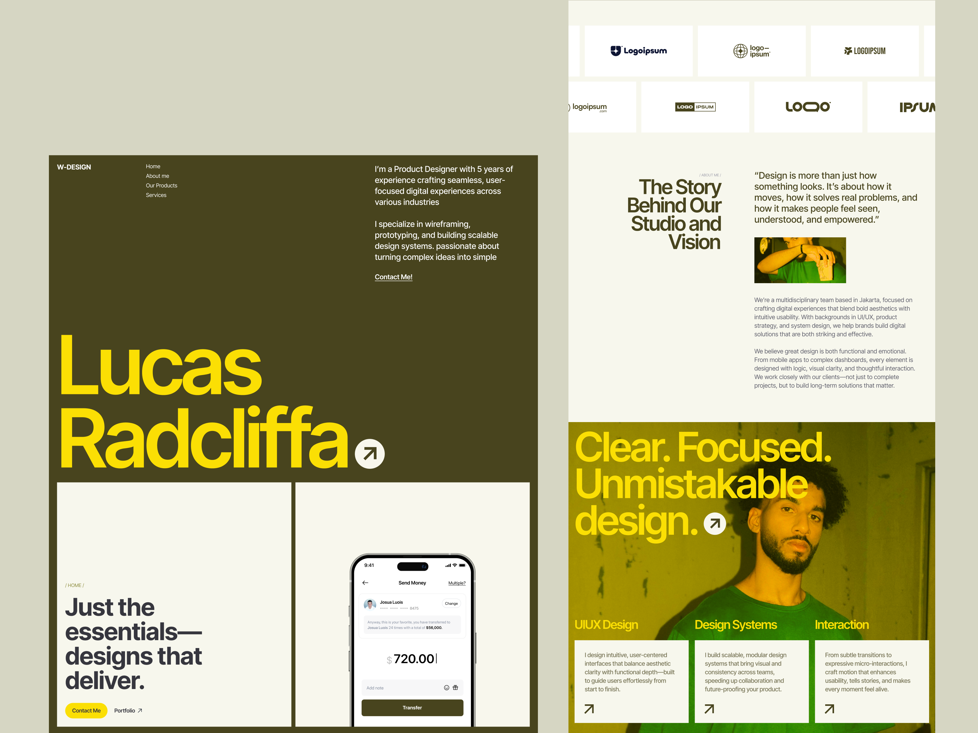 Example of W Design - Personal Website