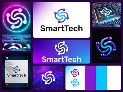SmartTech logo Design. branding design graphic design icon illustration logo md sunmun islam mdsunmun5 mordan logo ui ux vector