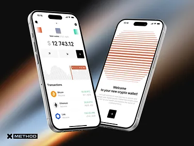 Crypto Wallet Mobile App app blockchain branding crypto wallet dashboard defi design figma finance app fintech investment mobile app ui ux web3