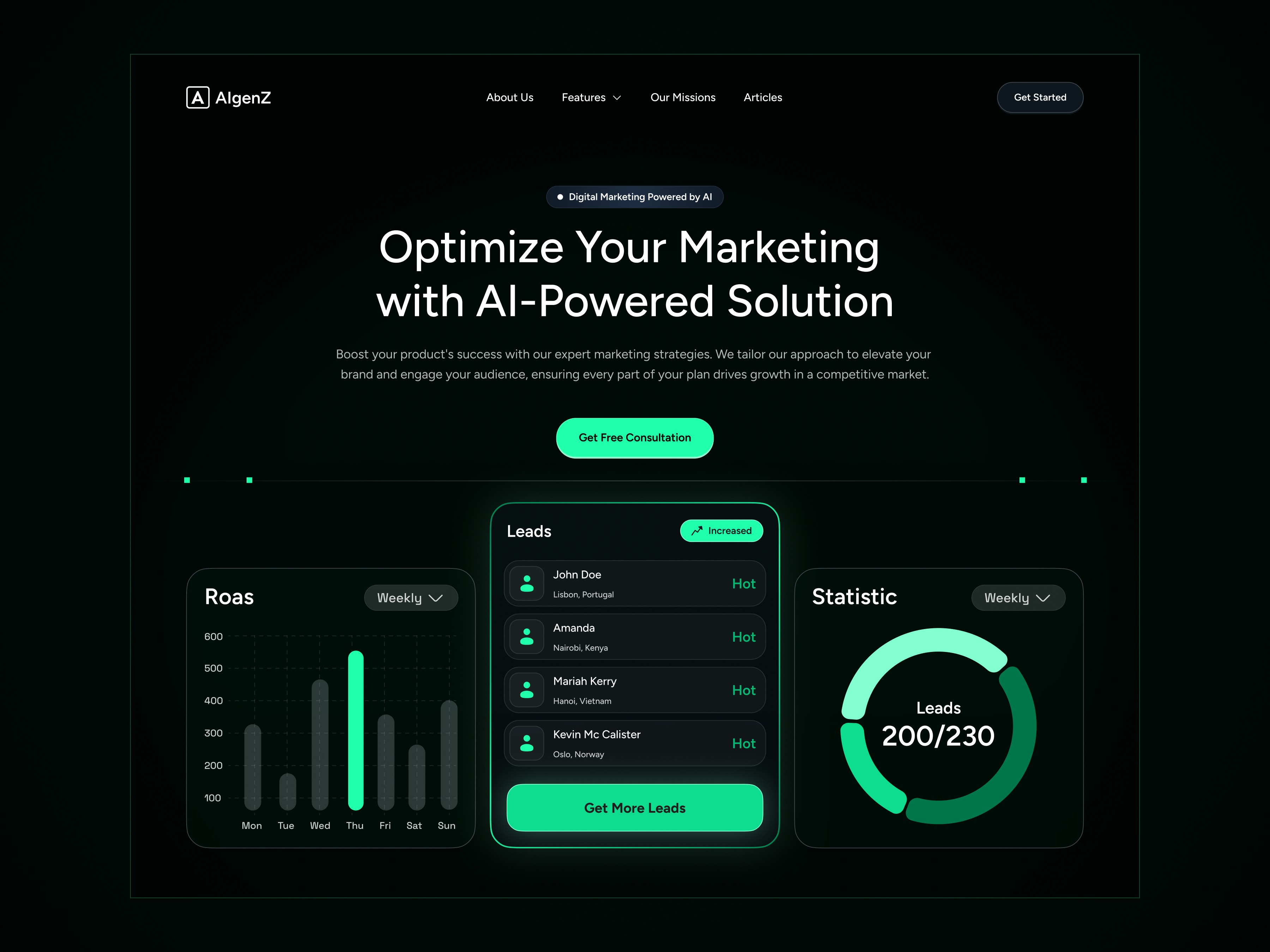 Example of Saa S Landing Page Design 