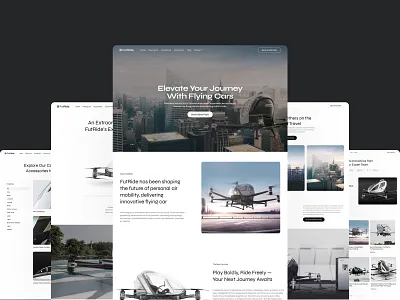 Futuristic Web Experience — Flying Car UI Design automotive website clean ui concept design figma design figma designer figma web design landing page minimal web design ui ui design uiux uiux design uiux designing ux design
