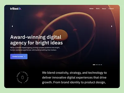 Digital Agency Landing Page Design dark ui website digital agency digital agency website graphic design homepage landing page landing page concept landing page ui logo design marketing agency marketing agency website product design redesign wavespace web design web designer web development web page web redesign website
