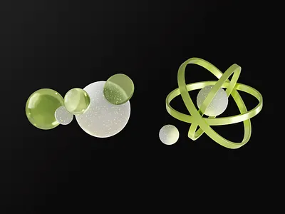 Tech Abstractions– Molecule & Orbit, CG Concept 3d 3d art 3d concept design 3d design 3d digital art 3d graphic 3d graphics 3d illustration 3d render 3d visual blender c4d cg cg art dark mode graphic design illustration illustration art material render