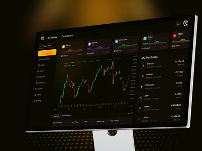 Aivora Trade — AI Powered Crypto Signal & Dashboard Design aidesign aitrading cryptoapp cryptodashboard cryptosignals darkui dashboarddesign financedesign fintechapp moderndesign tradingplatform uidesign uxdesign webappdesign