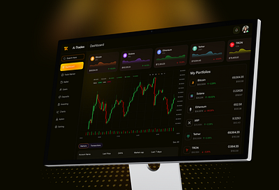Aivora Trade — AI Powered Crypto Signal & Dashboard Design aidesign aitrading cryptoapp cryptodashboard cryptosignals darkui dashboarddesign financedesign fintechapp moderndesign tradingplatform uidesign uxdesign webappdesign