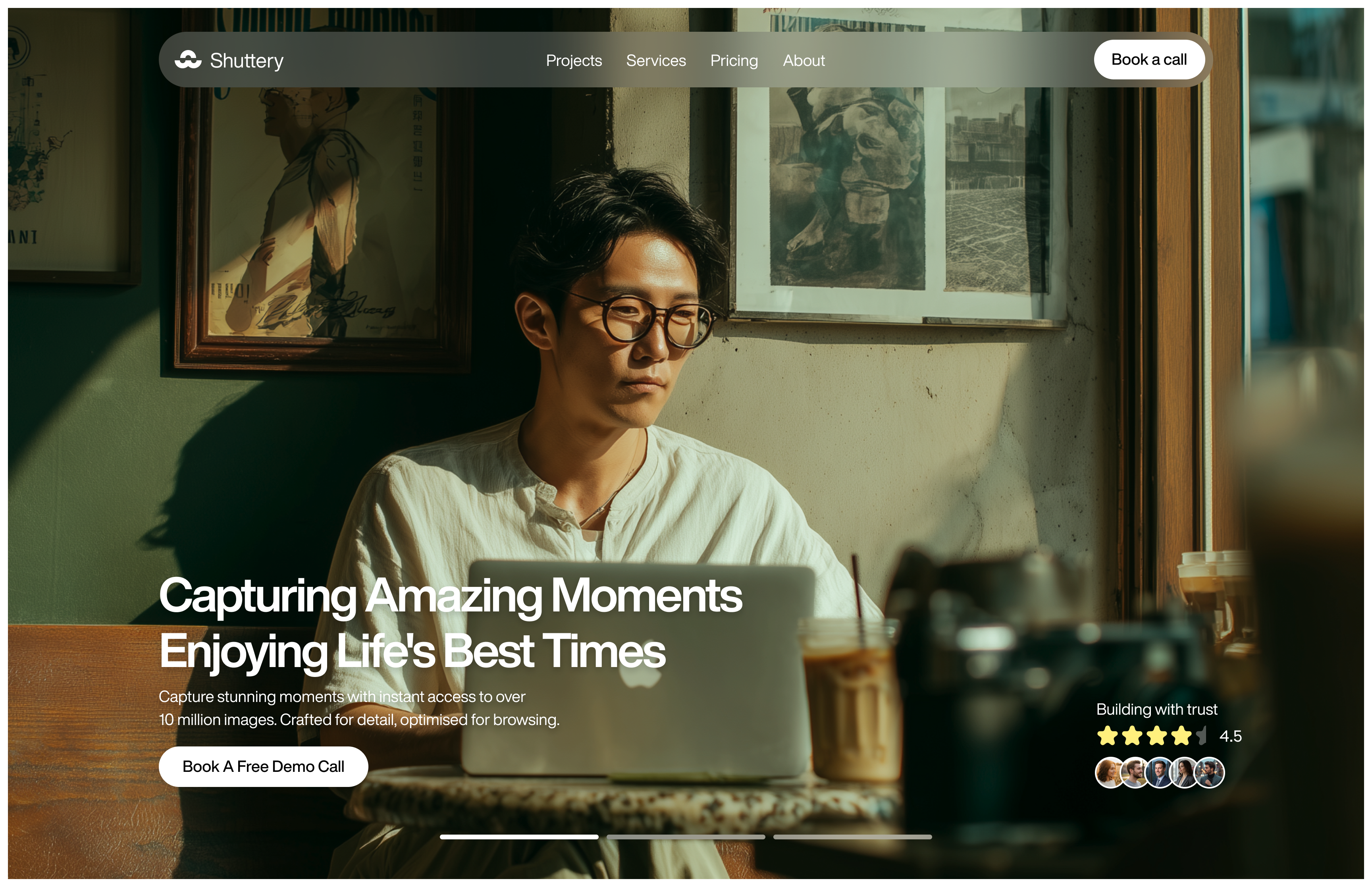 Shuttery midjourney minimal minimal design photography ui design ux design web design webdesign website design