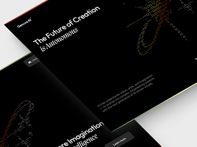 Web design for AI design interface platform product service startup ui ux web website