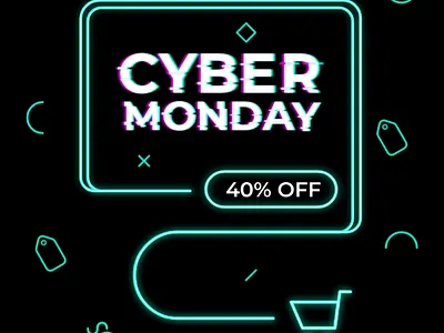 Cyber Monday | Animated Ads | Social Media Posts ad ads animated ad animation branding cyber monday design graphic design illustration motion graphics social media social media posts svg animation svgator