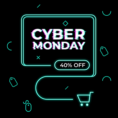 Cyber Monday | Animated Ads | Social Media Posts ad ads animated ad animation branding cyber monday design graphic design illustration motion graphics social media social media posts svg animation svgator