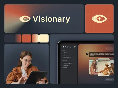 Branding For Visionary — AI-powered Image Generation Chat ai ai povered brand design brand identity branding concept design generation image generation logo visual identity