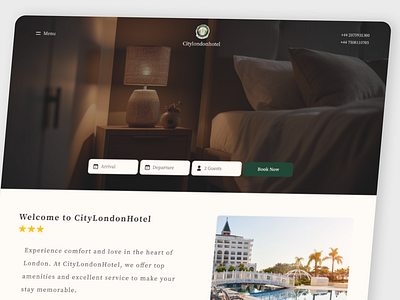 City London Hotel 🏨 designhotel hotelui ui uid uiux uxdesign