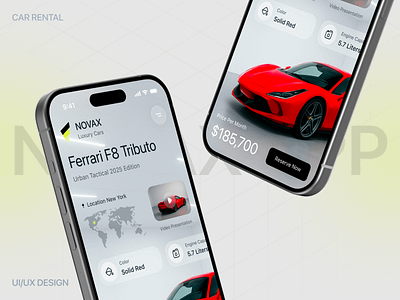 Car Rental Mobile App app interface automotive ui booking app car booking car rental clean ui figma design interaction design luxury cars minimal ui mobile app mobile ui modern app premium design product design sleek design ui design user experience ux design vehicle rental