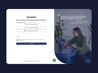 Onboarding start for partners yotramito.es figma grants login onboarding signin ui uxdesign uxui