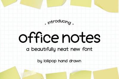 Office Notes Font 3d animation app branding design graphic design illustration logo motion graphics typography ui ux vector