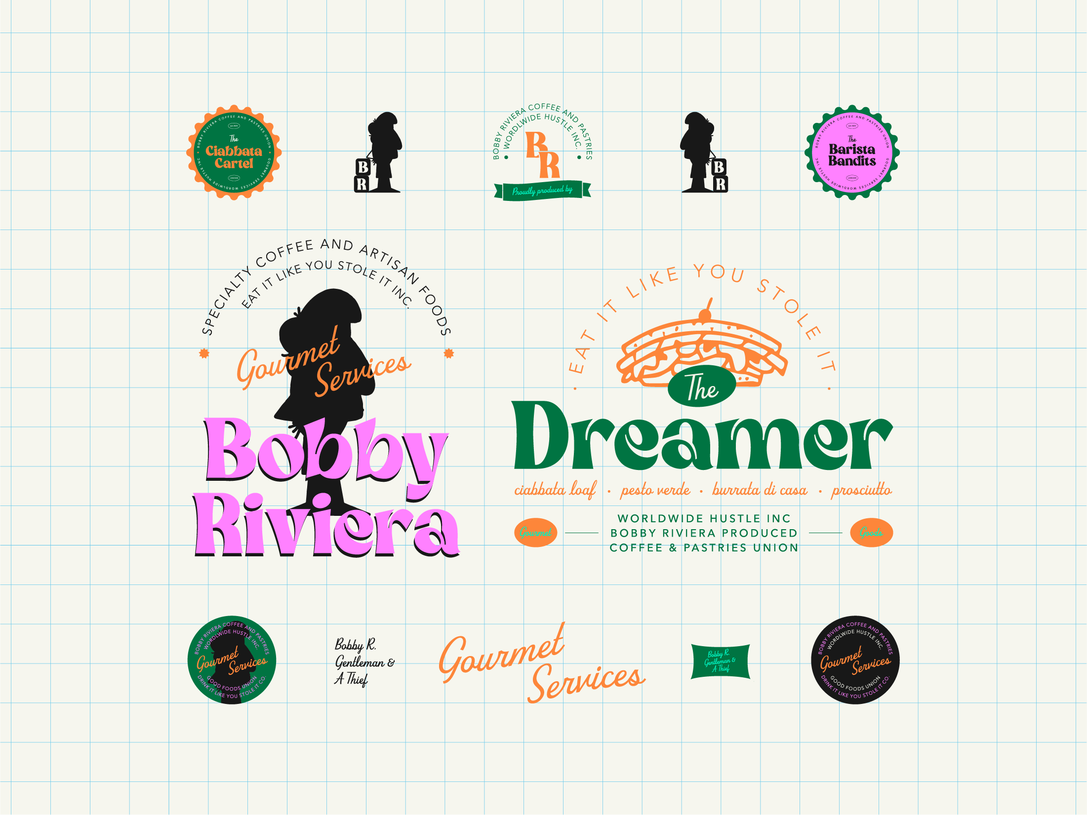 Bobby Riviera | Badges 2026 badge bobby riviera branding character classic coffee diner food beverage freelancer graphic design hand drawn illustration mascot nikola obradovic design ondsn patch print design typography vintage