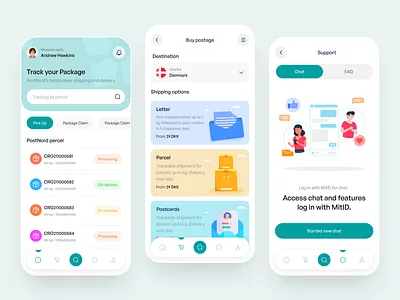 Parcel & Package Tracking Mobile App app app design courier delivery delivery app delivery management app delivery tracking logistics logistics mobile logistics mobile app mobile mobile app mobile design package delivery package tracking app parcel app parcel delivery parcel tracking postal service app transportation