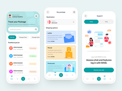 Parcel & Package Tracking Mobile App app app design courier delivery delivery app delivery management app delivery tracking logistics logistics mobile logistics mobile app mobile mobile app mobile design package delivery package tracking app parcel app parcel delivery parcel tracking postal service app transportation