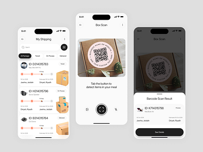 Couriq - Product Scanning Courier Service App app app design courier service app delivery app logistic mobile mobile app design mobile app ui parcel delivery app parcel tracking app parcel tracking systems product scanning qrcode scan parcels scann service app tracking uiux