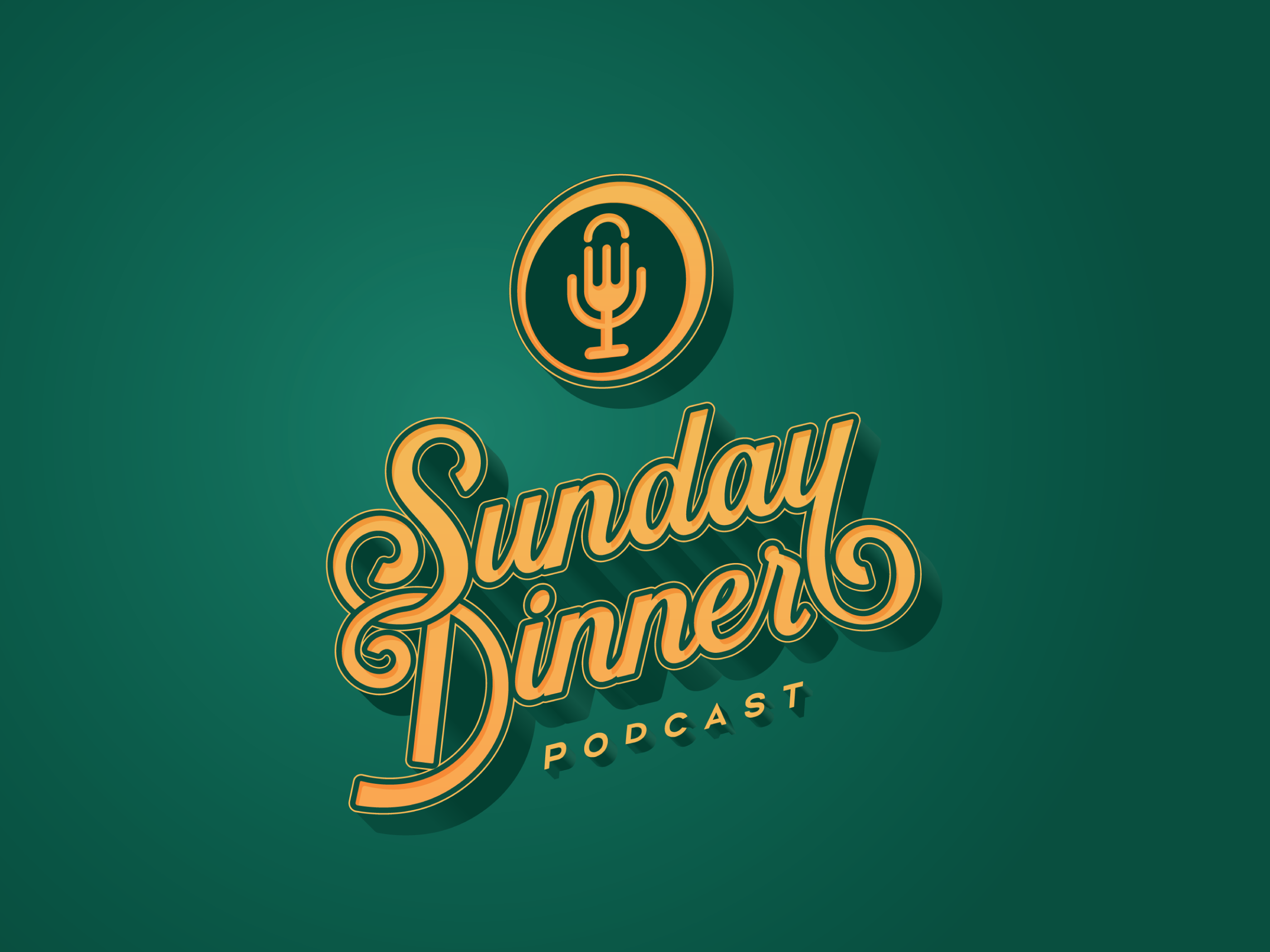 Sunday Dinner Podcast Logo Design arts branding culture entertainment graphic design logo podcast vector vintage