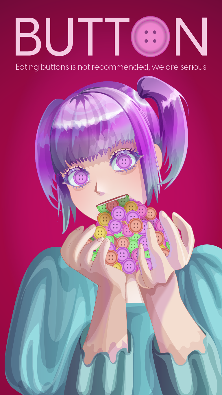 Button poster digitalart art artist digitalart art digitaldrawing digitralart graphic design illustration