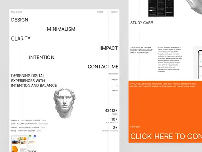 Personal Portfolio Website 12 column dither editorial editorial layout grid layout lighmode minimalism newspaper portfolio simpleui swiss design ui design uiux web design website portfolio