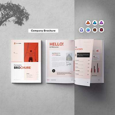 Company Brochure Template 3d animation brand guideline branding brochure business company corporate design graphic design logo motion graphics print proposal ui