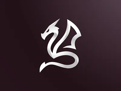 Luxury Golden Dragon Symbol Logo animal dragon graphic design logo