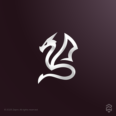 Luxury Golden Dragon Symbol Logo animal dragon graphic design logo