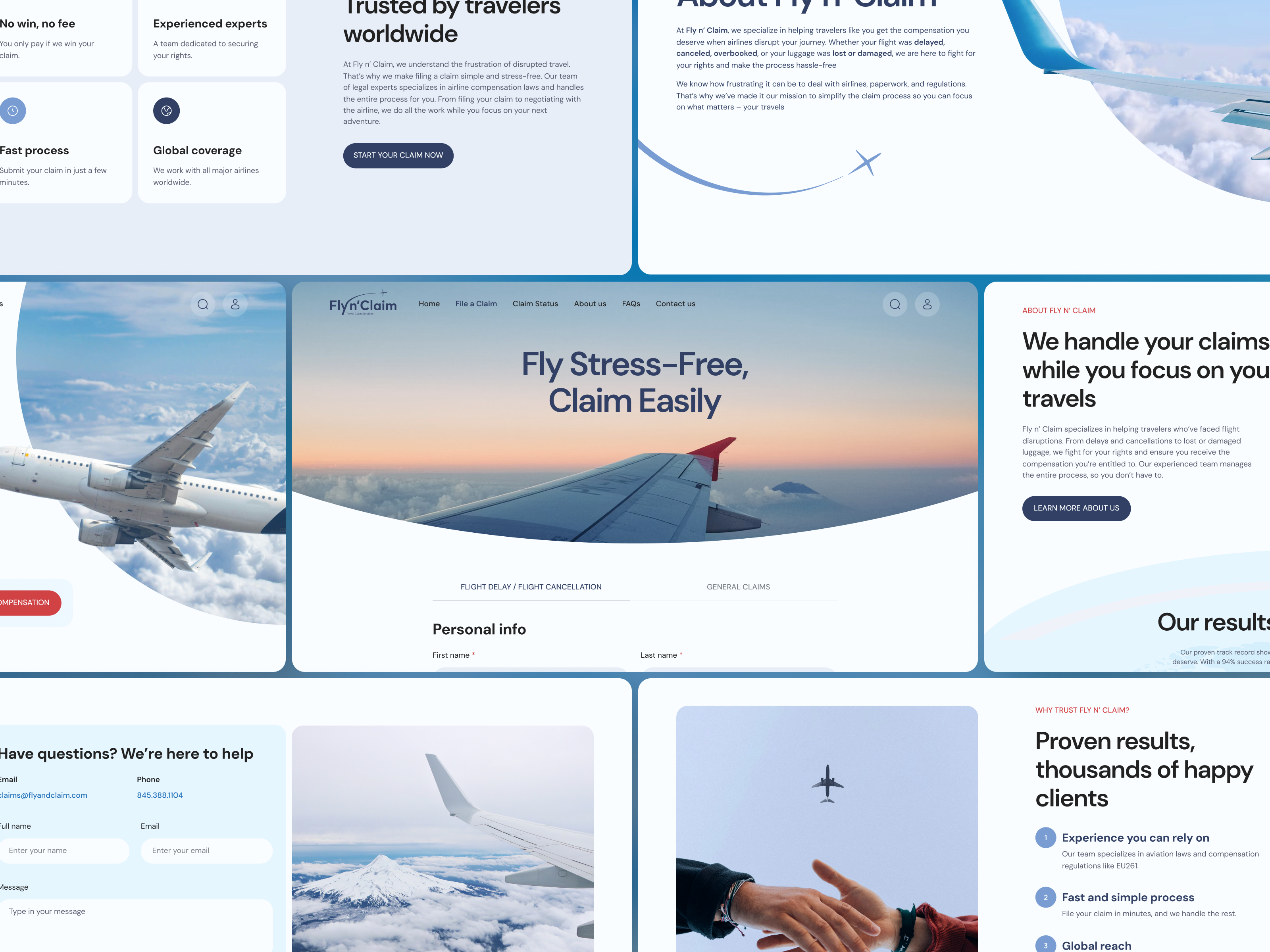 Flight Claims Website Design