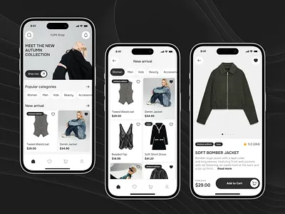 E-commerce Marketplace Mobile App UI app design application design e commerce development marketplace mobile mobile app design mobile app ui modern app ui popular product page ui ux design