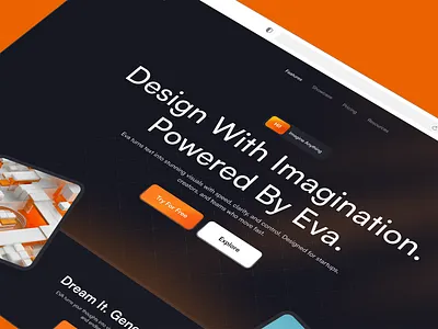 AI Image Generator Landing Page ai design ai image ai image generator ai website animation app interface app ui art generator artificial intelligence dark mode hero design image ai image generator landing page midjourney text to image ui design ux design web ai