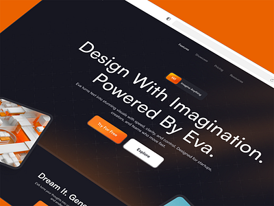 AI Image Generator Landing Page ai design ai image ai image generator ai website animation app interface app ui art generator artificial intelligence dark mode hero design image ai image generator landing page midjourney text to image ui design ux design web ai
