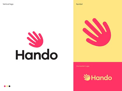 Hando Logo Design ai ai product ai startups branding corporate hand logo logodesign logodesigner mark minimalist professional startup symbol