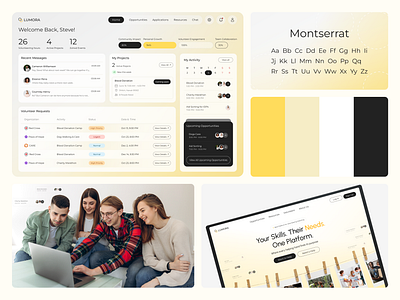 Lumora - Volunteer Matching Platform branding community illustration logo saas ui ux vibrant web web platform website