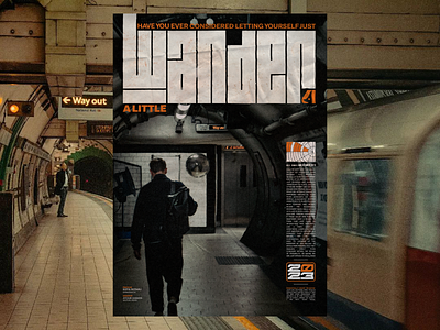Wander - a custom poster brutal design graphic design london metro poster poster design print travel typography