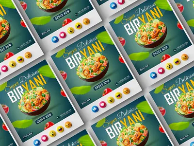 Biryani Social Media Post Design /Biryani Ad Design biryani ad design bityani social media design delicious biryani food design food social media post graphic design social media design social media identity
