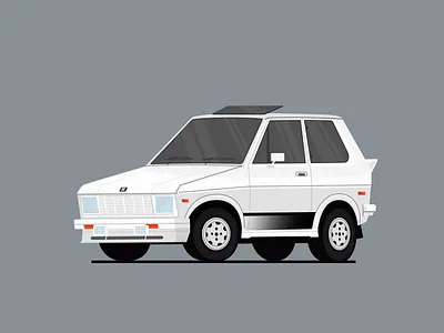 1986 Zastava Yugo 55A GLS adobe illustrator car design car flat art car illustration flat art flat car flat car illustration flat illustration illutration no ai retro car retro car illustration vector art yugo yugo 55 yugo car yugo gls yugoslavija zastava zastava car