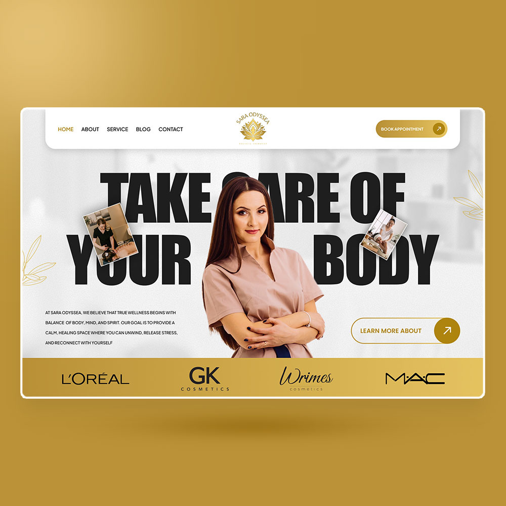 sara_odyssea.The therapy website design app branding design elementor graphic design illustration landing page logo moderwebsite spacenter therpay ui uiux vector web web design website website design wordpress