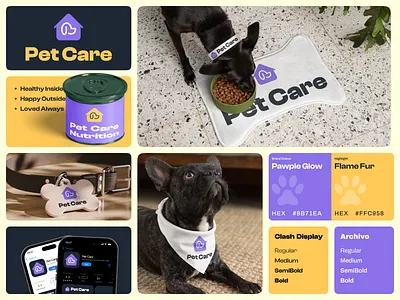 🐾 Pet Care — Branding Design Exploration brandidentity brandingdesign designinspiration dribbble logodesign packagingdesign petapp petcare petcarebrand petlovers petnutrition uiuxdesign visualidentity