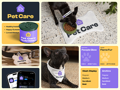 🐾 Pet Care — Branding Design Exploration brandidentity brandingdesign designinspiration dribbble logodesign packagingdesign petapp petcare petcarebrand petlovers petnutrition uiuxdesign visualidentity