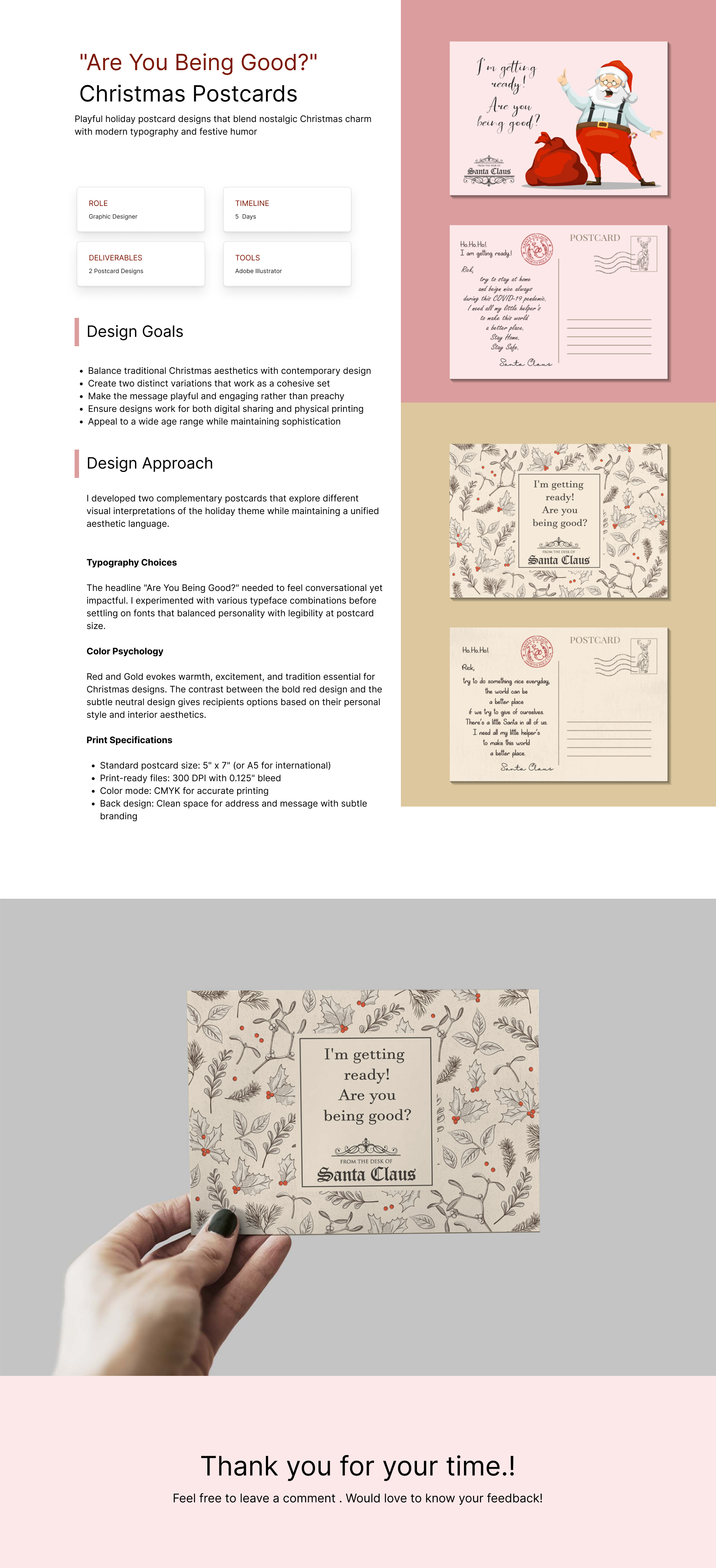 Holiday Postcard Design | Festive Greeting Cards card design christmas card festive design graphic design greeting card holiday design illustration postcard design print design seasonal design typography