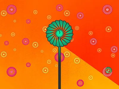 Flakes Spinner illustration graphic design illustration