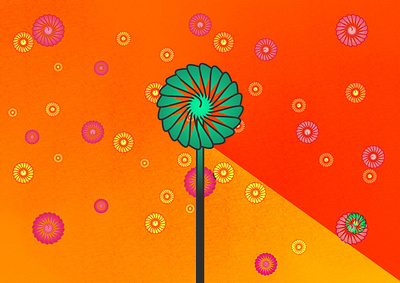 Flakes Spinner illustration graphic design illustration